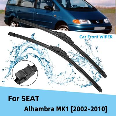 Front Wiper Accessorie Double Rubber Car Wipers for SEAT Alhambra MK1 2002-2010 Wipers Brushes New Upgraded 2010 2009 2008