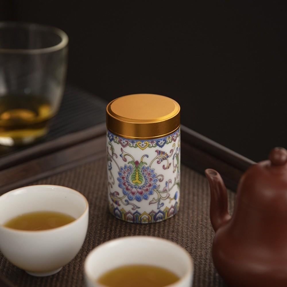 Flower Empty Tea Tin Can Mini Green Tea Canister Sealed Jar Tea Packaging Box  Candy Containers