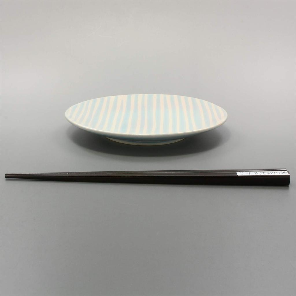 Mino nádobí kruhový talíř pruhovaný modrý 582-18