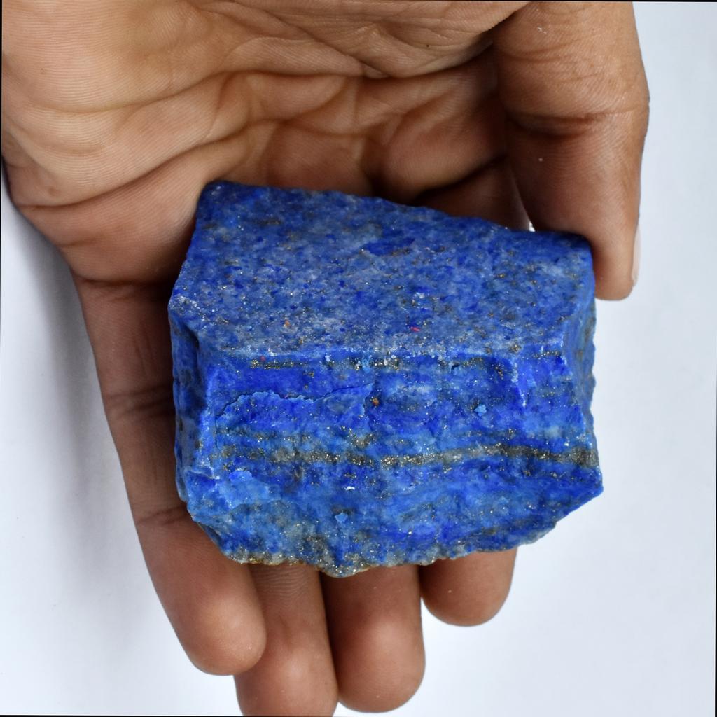 Natural 44 Ct Blue Lapis Lazuli Uncut Rough Gemstone CERTIFIED For Craft