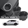 For Tesla Model YL 2025 Car Silicone Three Drain Cup Cover Beverage Holder Storage Slot Modification Car Sticker