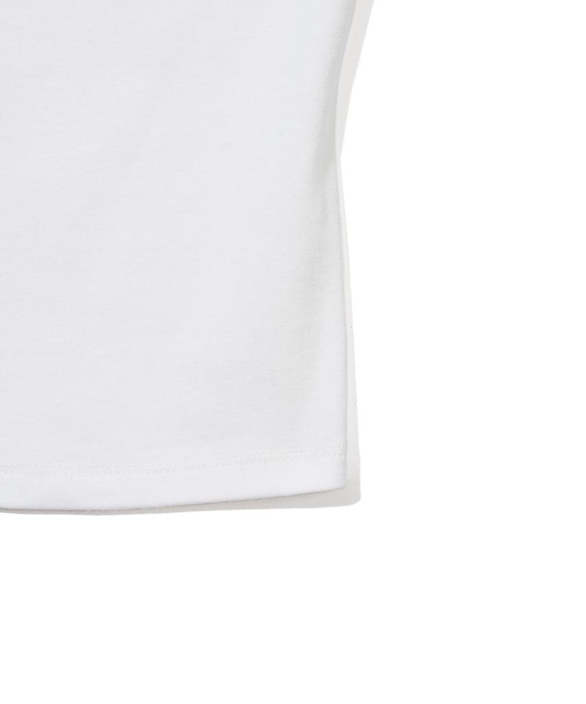 YOUHEE Label Detailed Sleeveless_White
