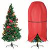 Upright Christmas Tree Cover Tear Resistant Xmas Tree Storage Cover with Drawstring Zippered Dustproof Storage Bag for 5Ft or 9Ft Ornaments