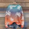 Long Sleeve Pullover Sweaters For Women O Neck Casual Cute Printing Knit Oversized Sweater