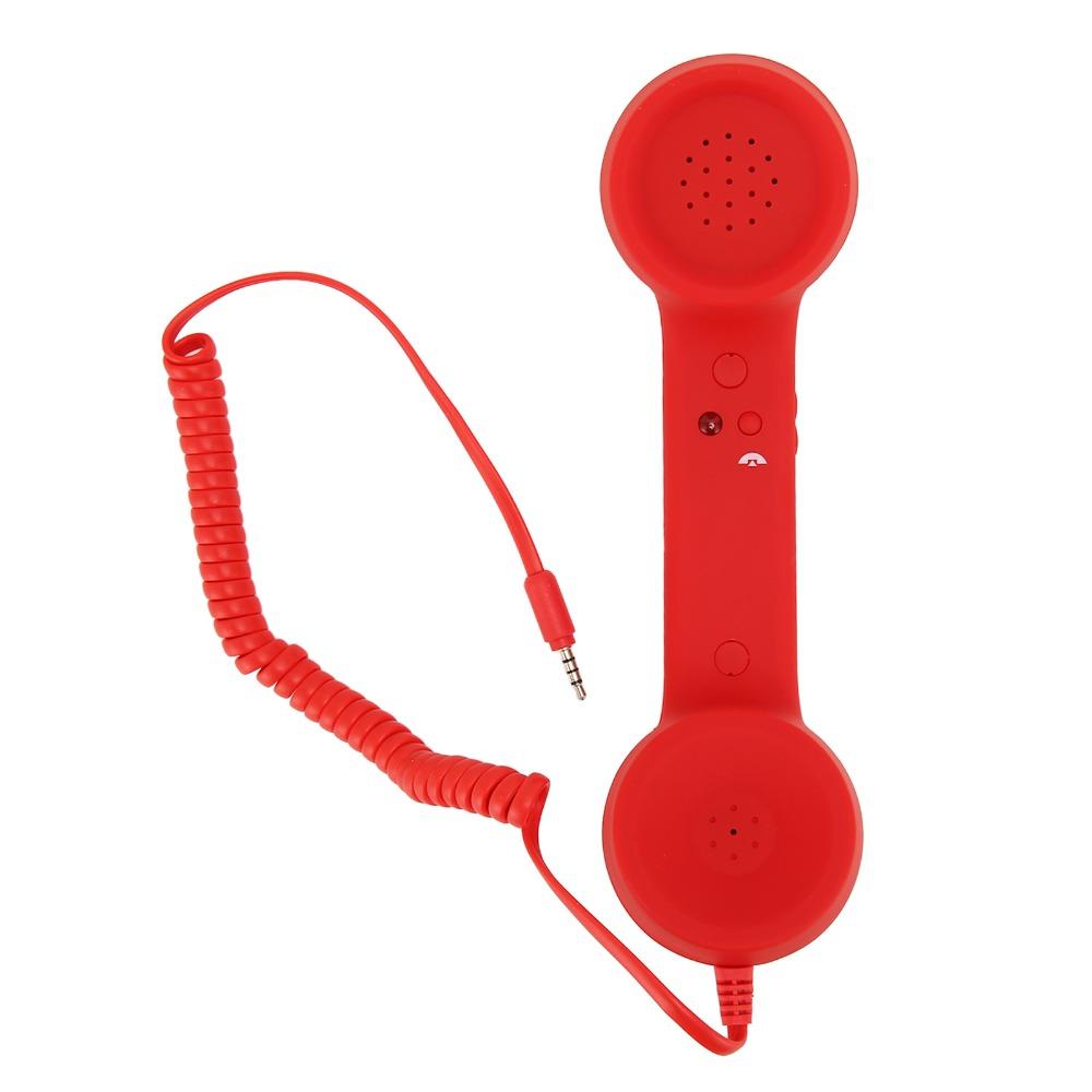 Wired Connection 3.5mm Plug Handset Adjustable Tone Radiation Proof Handset Telephone Conversation