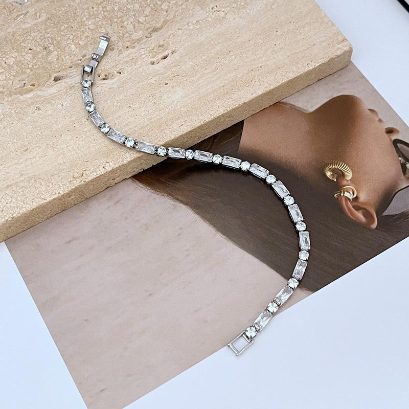 Women's Luxury Green Phantom & White Crystal Tennis Bracelet