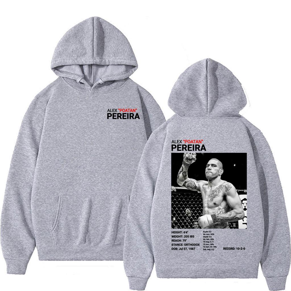 Limited Alex Pereira Poatan Graphic Hoodies Men Women Fashion Vintage Oversized Hoodie Long Sleeve Sweatshirt