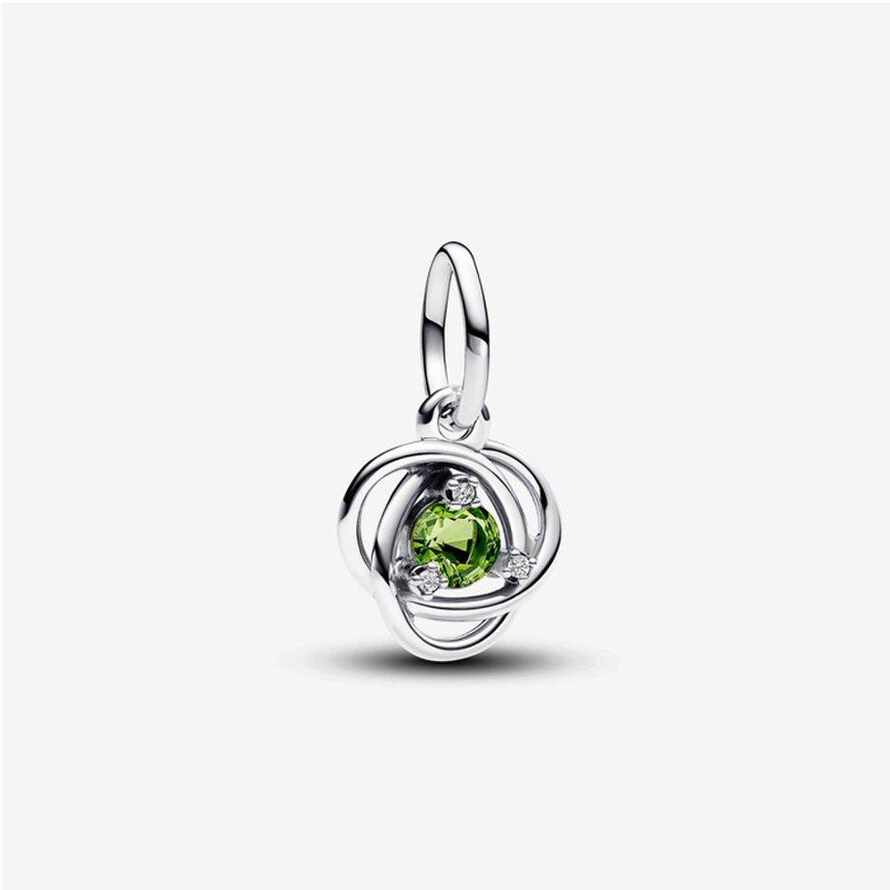 Pandora August Green Eternity Circle Dangle Charm 793125C08