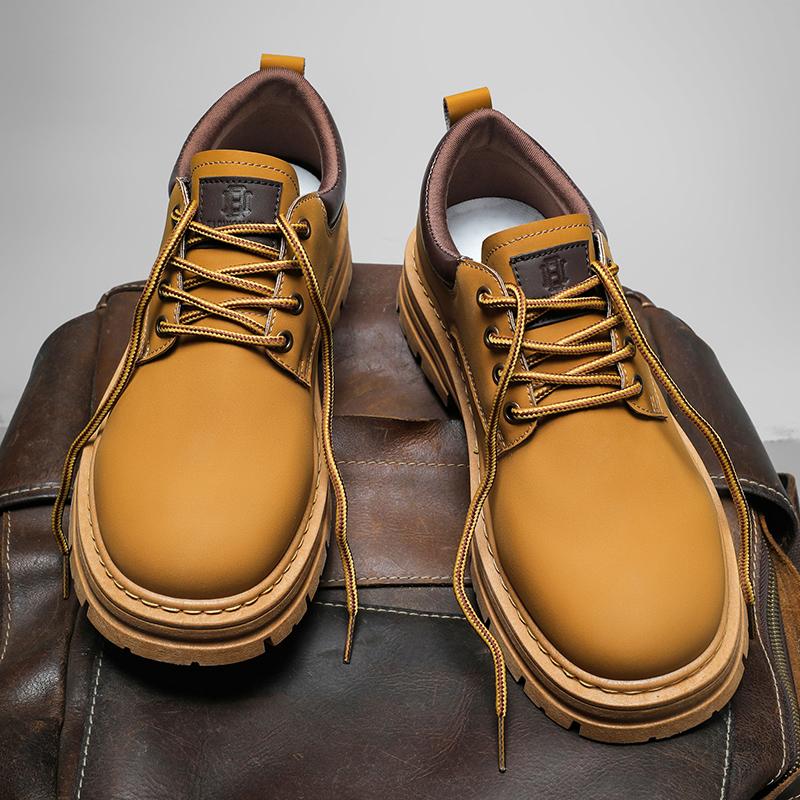 Men's Shoes Casual Leather Shoes Chef Work Winter Work Non-slip Kitchen Martin Boots Labor Insurance Shoes Tooling Black Waterproof