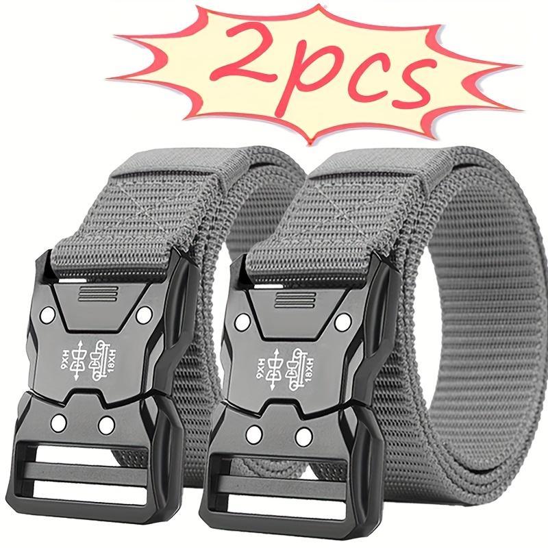 

2 шт. Модный мужской холщовый ремень Простой мужской ремень для приключений на открытом воздухе Многофункциональный тренировочный ремень Подходит для молодежи Повседневный ремень для шорт