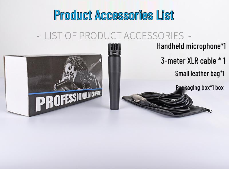 SM57LC Professional Wired Dynamic Microphone for Karaoke & Live Streaming