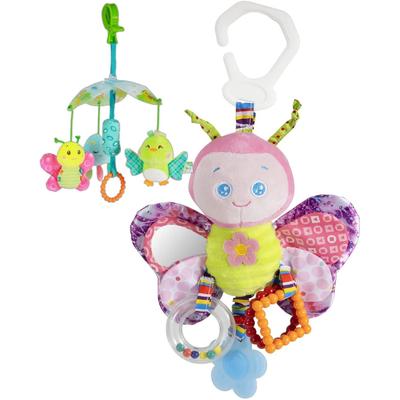 2er-Pack Autositz-Spielzeug für Kleinkinder, hängendes Kinderwagenspielzeug, Kleinkinder-Clip-on-Spielzeug, Babyspielzeug für Babys, Jungen und Mädchen ab 3 Monaten