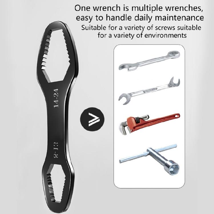 Wrench Adjustable Multifunctional Wrench 8-24mm Manual Repair Tool Bicycles Motorcycle Car Repair Tool Wrench