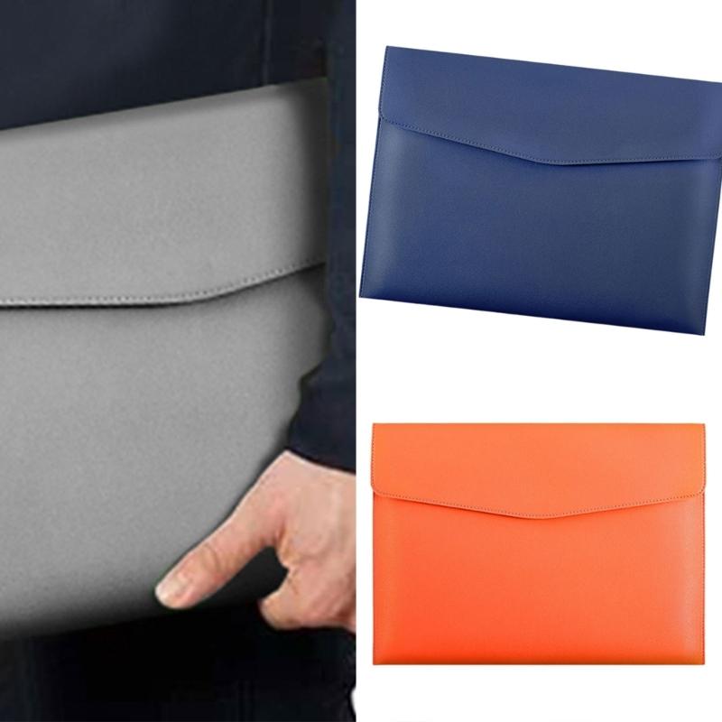 Large Capacity File Organiser Documents Pouches Magnetic Snap Closure Water Resistant Leather Document Folder For Office