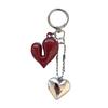 Acrylic Red Bow Keychain Circle Clip Purse Accessory Cute Bag Charm  New Year