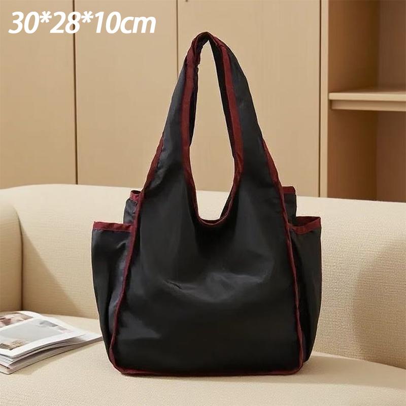 

Foldable Shoulder Bag Large Capacity Multi-Pocket Handbag Fashion Shopping Bag чорний