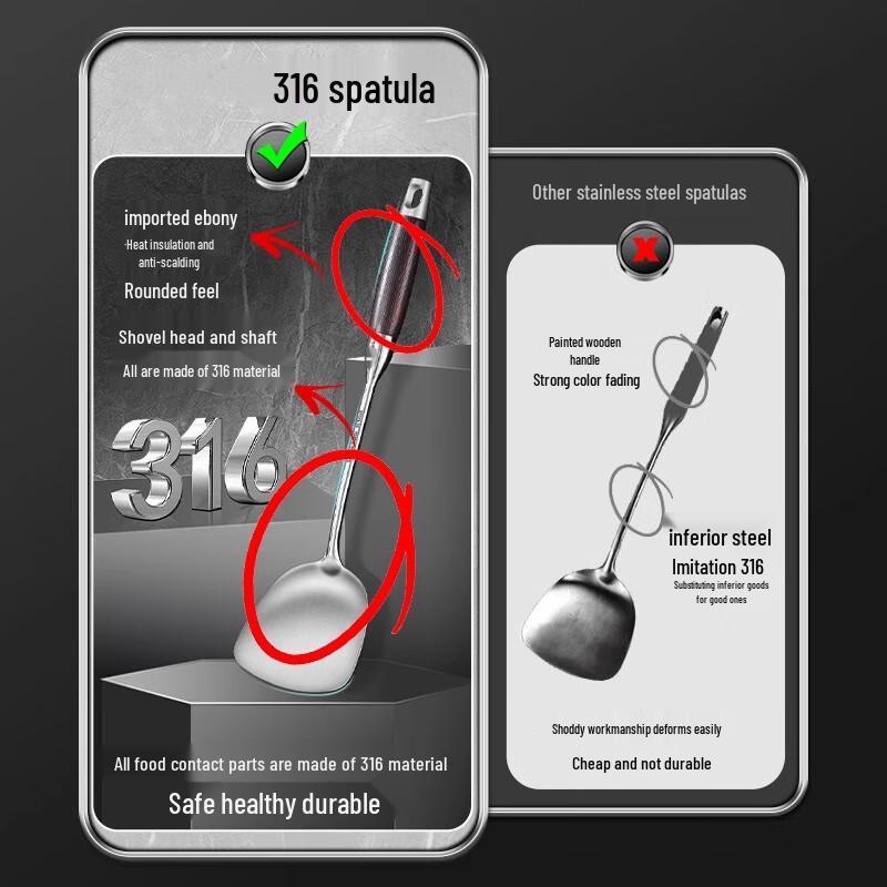 Zhaoran 316 Stainless Steel Kitchen Utensil Set