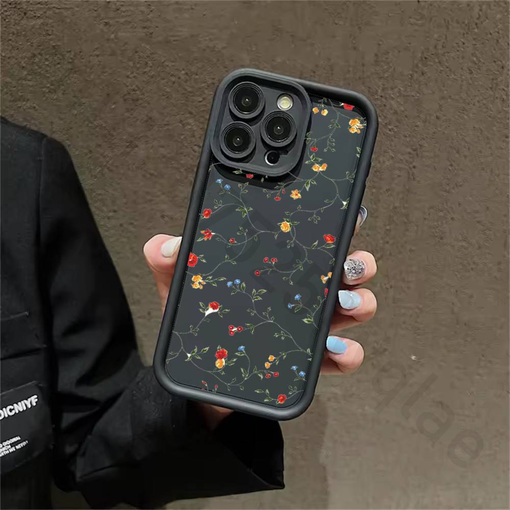 Flower Silicone Case For iPhone 13 11 15 17 12 14 16 Pro Max 17 Air Plus SE Shockproof Soft Protective Cover