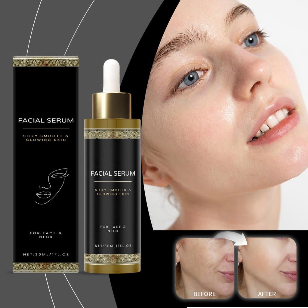 Facial Solution Anti-Wrinkle Moisturizing Glow Soothing Light Water Plumping Renewing Face Serum,30ml