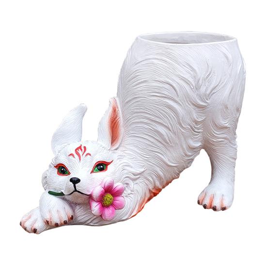 Nine-tailed Fox Flower Pot Indoor Outdoor Resin Planter Pot Home Balcony Garden