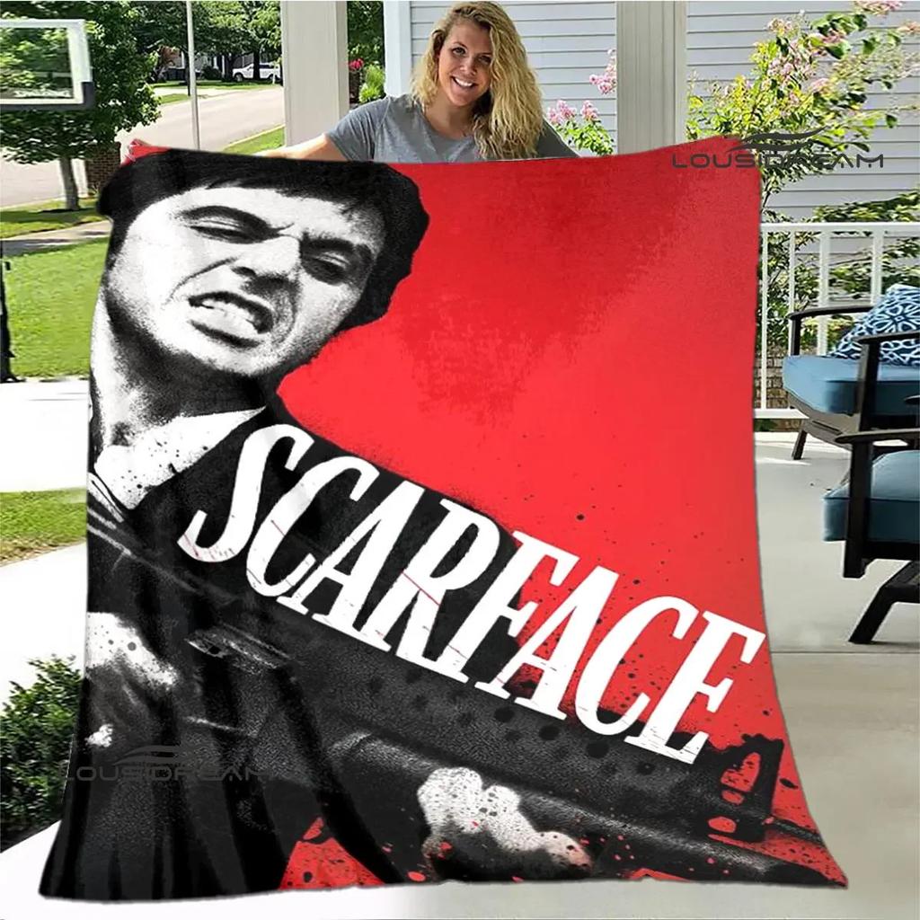 Classic movie Scarface Polyna blanket bed with a blanket to warm the beautiful blanket home travel blanket birthday gift