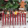 10Pcs Red Creative Christmas Snowman Shape Press Pen Cartoon Press Gel Pen Campus Design Gift Stationery Holiday Gift Novelty Stationery Teacher Party