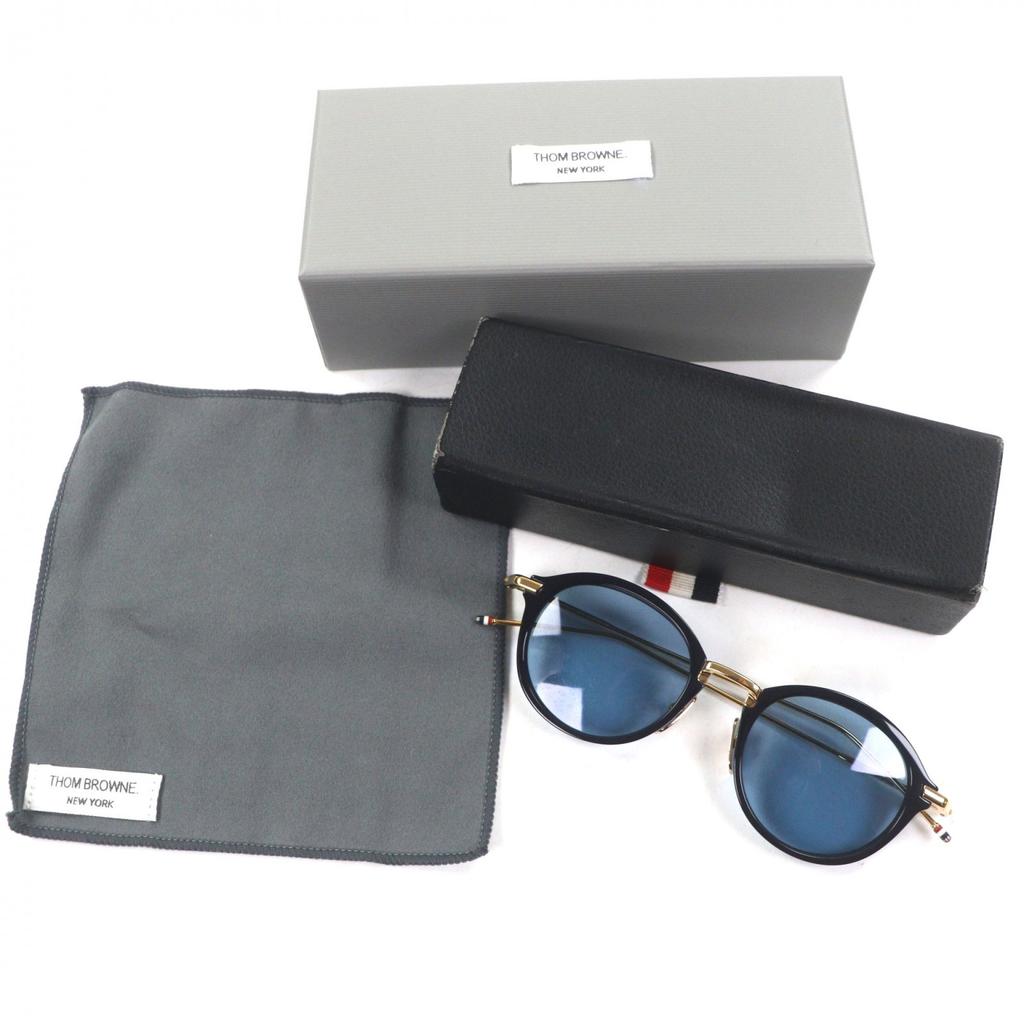 Excellent THOM BROWNE Sunglasses Boston Eyewear Dark Navy Mens TB-011F-T-46 Used