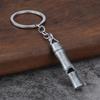 Whistle Keychain Metal High Decibel Stereoscopic Portable Single Tube Pendant Key Ring Small Gift