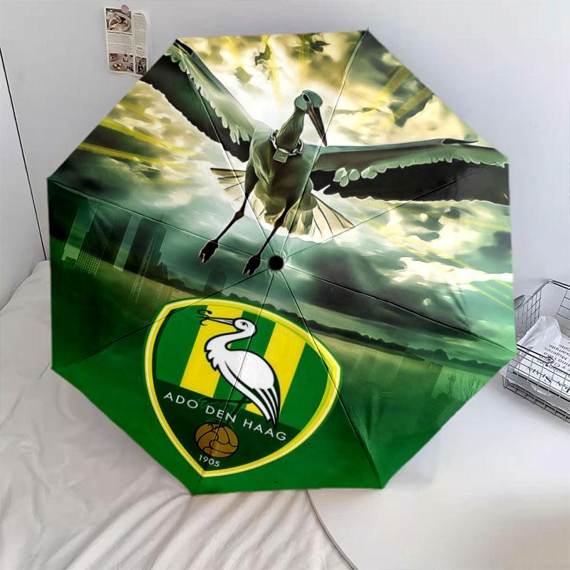 1 PC Automatic Folding Umbrella - ADO Den Haag Pattern, Portable & Foldable Design with 8 Ribs, Christmas Birthday Gifts