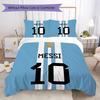 MESSI 10 Pattern Bedding uilt Set uilt Cover Pillowcase Home Decoration Birthday Gift (1 * duvet cover + 2 * pillowcase without core)