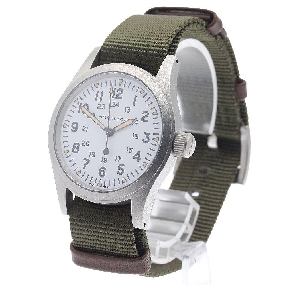 Used Hamilton HAMILTON H694390 Khaki Field Mechanical Manual Winding Men's Very Good Condition _958447