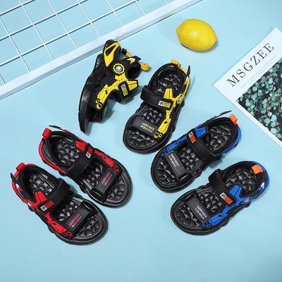 Sommer 2025 Jungen Mecha Sandalen rutschfeste weiche Sohle mittlere und große Kinder Strandschuhe Klettverschluss Kindersportschuhe
