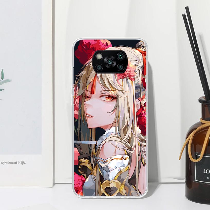 Genshin Impact Raiden Shogun Baal Phone Case For Xiaomi Poco X7 X6 X5 M7 M8 Pro F7 Ultra Redmi 15C 15 13C 13 12C 12 10 10C 10A A