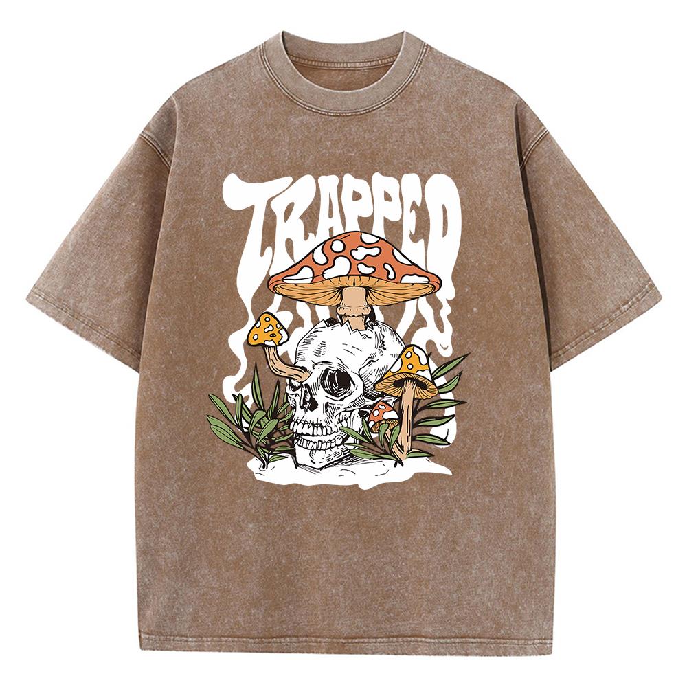 Horror Skull Printed Printingman Tees Fitting Loose Fitting Tee Clothing Leisure Home T Shirt Pleasure Youth Short Sleeved
