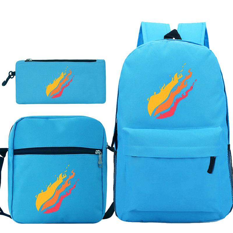 Backpack Casual Student Schoolbag Small Shoulder Bag Pencil Bag Three-piece Set