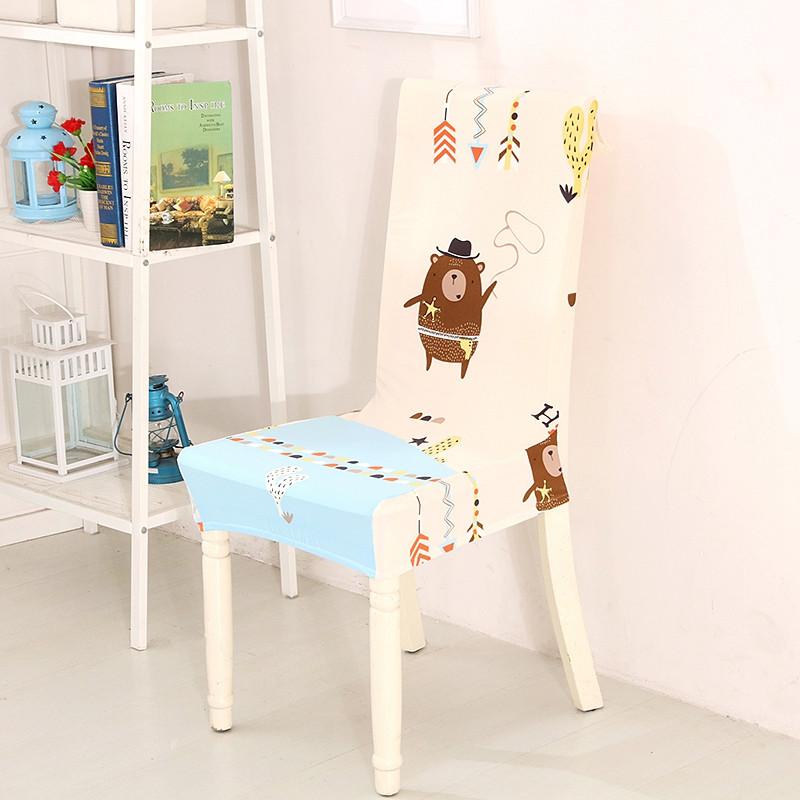 Spandex Dining Chair Cover With Back Elastic Universal Kitchen Living Room Stretch Slipcover Chair Covers Protector Seat Case