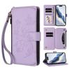 Applicable Google pixel 9A leather case Sony Xperia 1 VII butterfly love flower zipper wallet diagonal span case