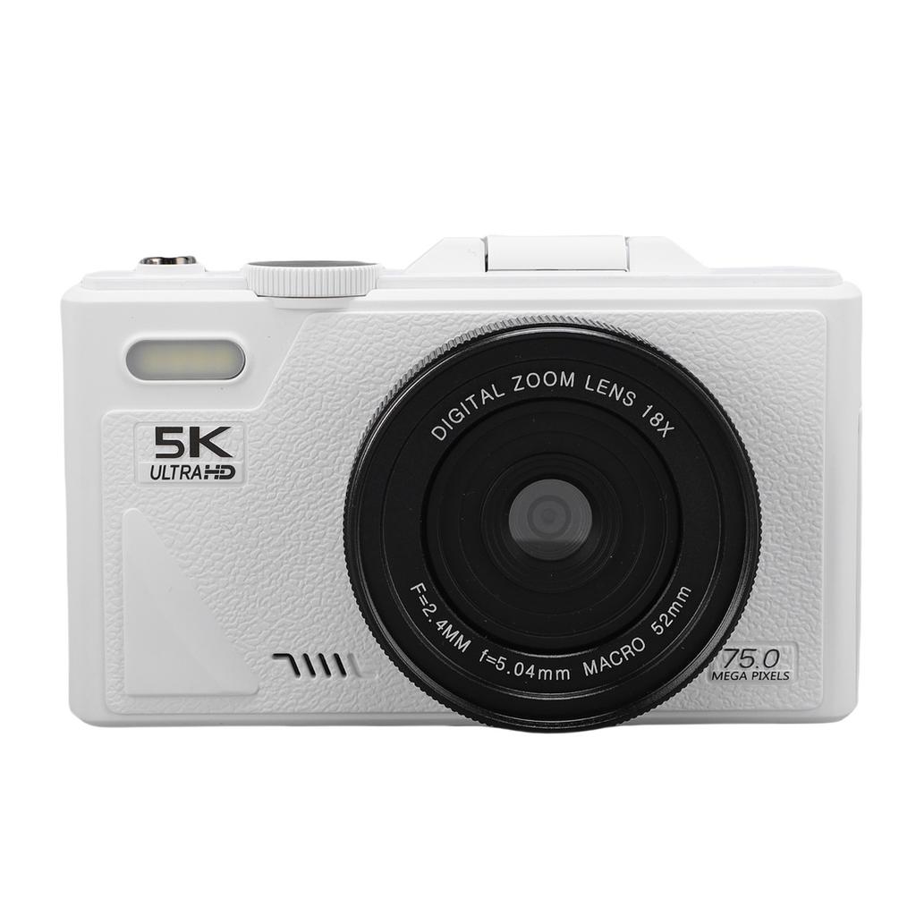 5K Digital Camera for Photography Anti Shake WiFi 80MP Vlog Camera Autofocus Video Camera with 18X Digital Zoom for