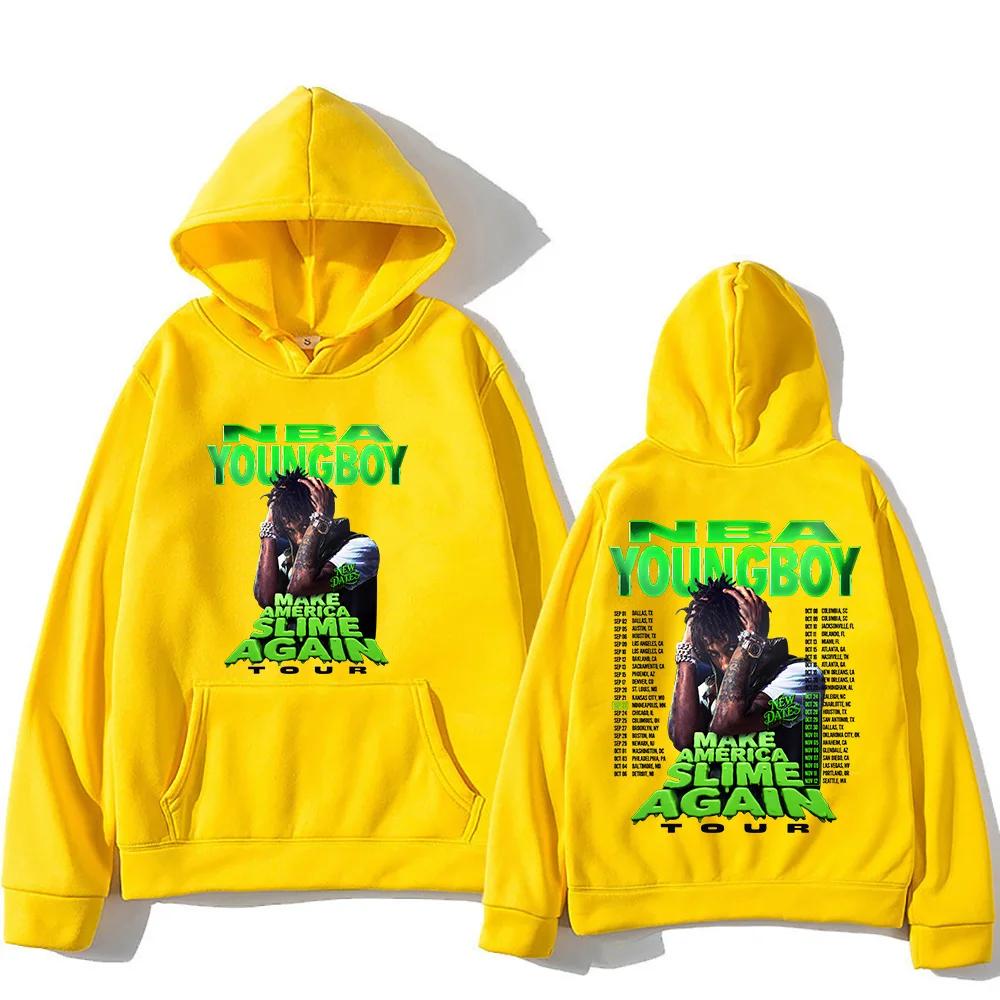 """YoungBoy Never Broke Again Tour 2025" dice sudadera con huella de mano cantando sudadera de moda callejera sudadera para hombre hip-hop sudadera de alta calidad"""