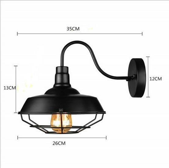 Retro Industrial Outdoor Wall Lamp - Iron Art for Hallway, Corridor, Balcony, or Restaurant