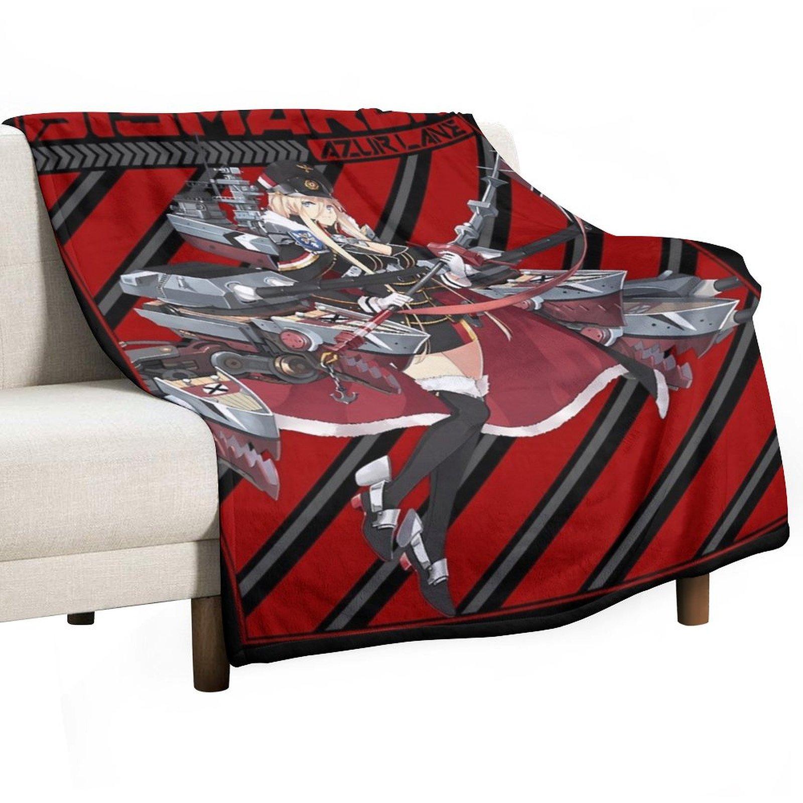 

AZUR LANE BISMARCK Throw Blanket Picnic Soft Designers Sofa Blankets 30x40in
