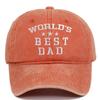 Washed Cotton World's Best Dad Caps Adjustable Baseball Cap Fashion Sport Visors Cap  Father's Gift
