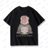 Schwarze Mythologie Wukong Bedrucktes T-Shirt Für Damen Baumwoll-T-Shirt Mode Rundhals Kurzarm-T-Shirts Vintage Locker Übergröße Unisex Tops