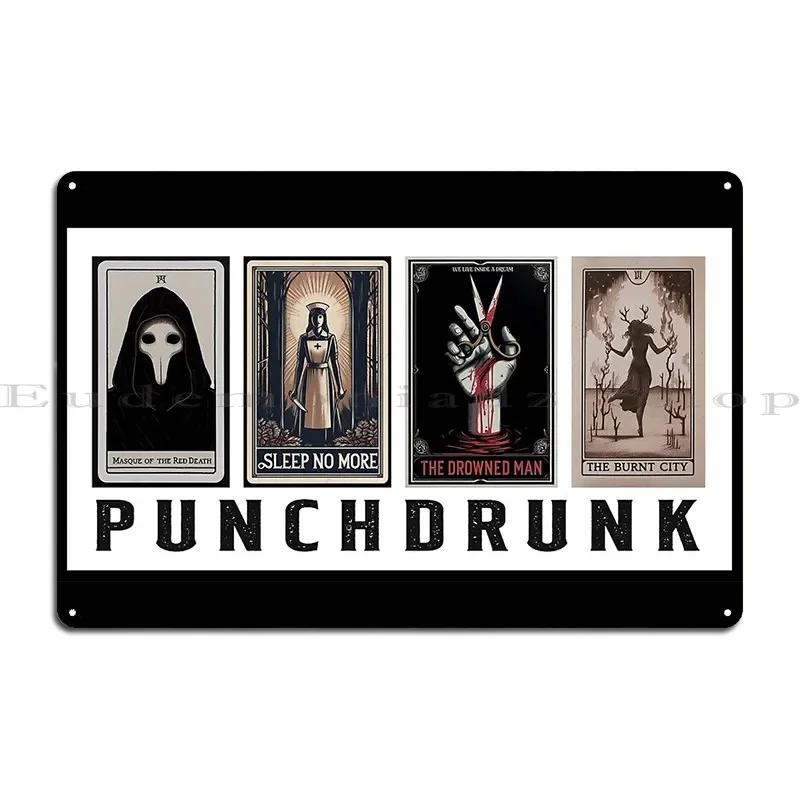 Punchdrunk Masked Shows Metal Signs Iron Club Party Garage Designing Tin Sign Poster 20x30cm(7.8x11.8inch)