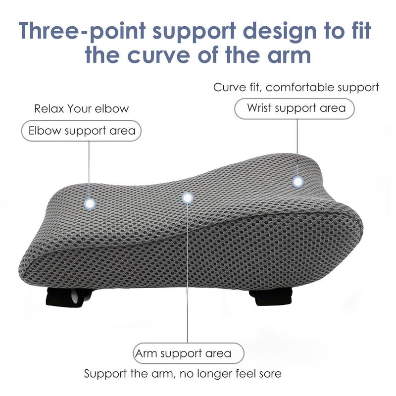 Ergonomic Armrest Pads Arm Rest Cover Elbow Armrest Pads Chair Elbow Pads Support Washable for Wheelchair Computer Chairs