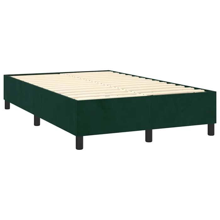 Maison Exclusive - Bettlattenrost mit dunkelgrüner Matratze 120x190 cm