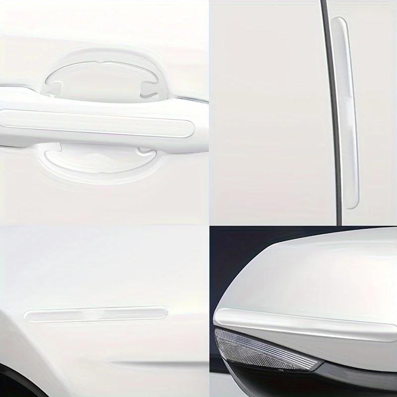4pcs  Auto Door Bowl Door Handle Hand Handle Protective Film Invisible Tick Scratch Scratch Car Opening Door Handle Hand