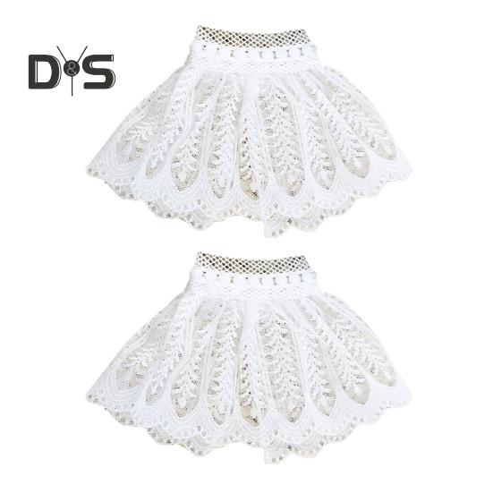 

1 пара японских манжет на запястье в стиле Лолиты с кружевной отделкой, искусственным жемчугом, аксессуары для косплея горничной, сделай сам, швейные украшения для женщин и девушек, украшение для рук на вечеринку белый