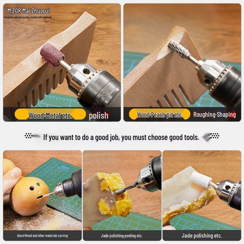 High-Power Handheld Electric Grinder: Wood Carving, Jade Polishing, and Small Drill Tool