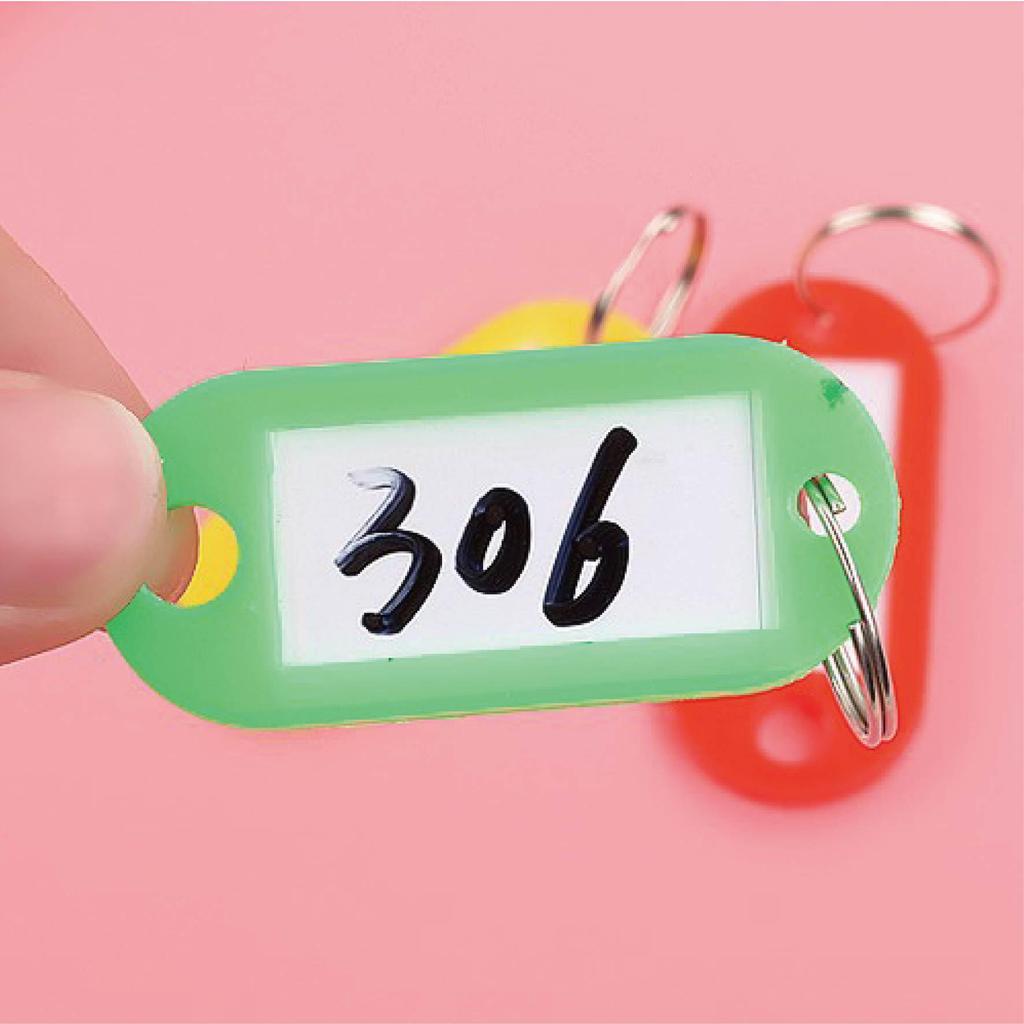 Colorful Plastic Key Tags for Handwritten Labels and Luggage, Small Gift Keychains